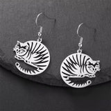Cat Loaf Tiger Stripe Earrings