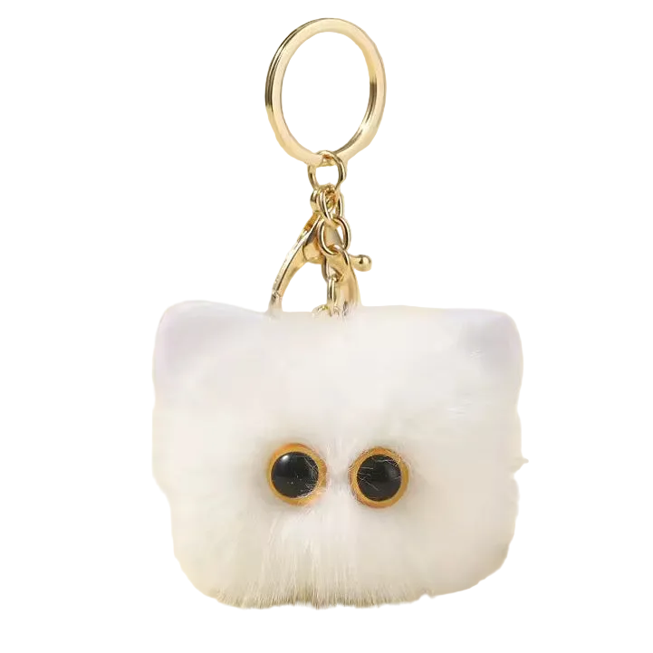 Cat Puff Ball Purse Charm