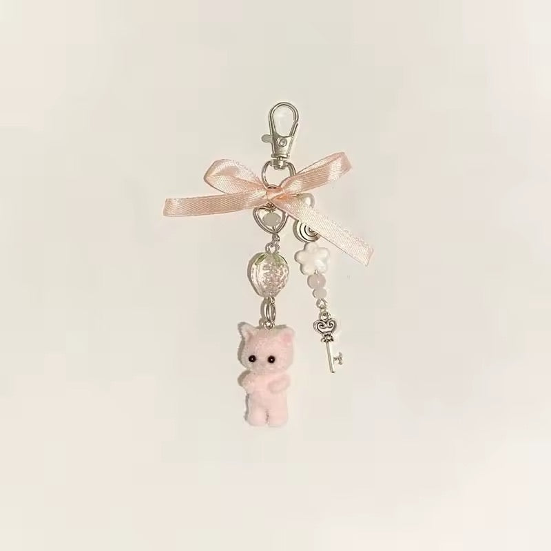 Fuzzy Cat Bag Charm