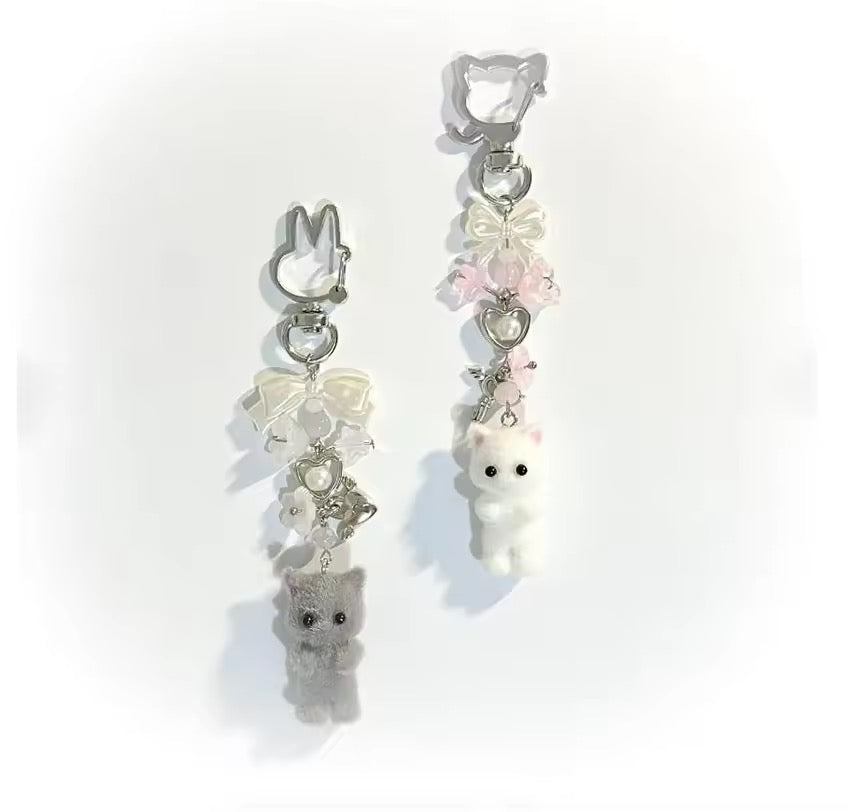 Fuzzy Cat Bag Charm