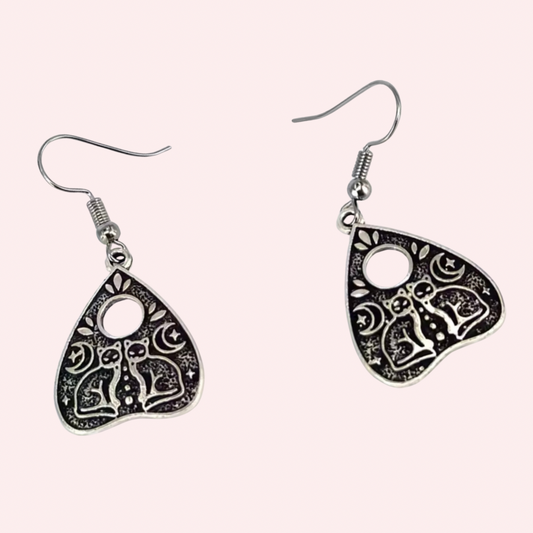Witchy Ouija Cat Earrings