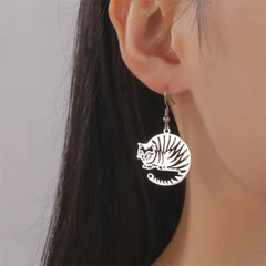 Cat Loaf Tiger Stripe Earrings