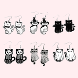 Cats in Spooky Costume Earrings