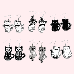 Cats in Spooky Costume Earrings