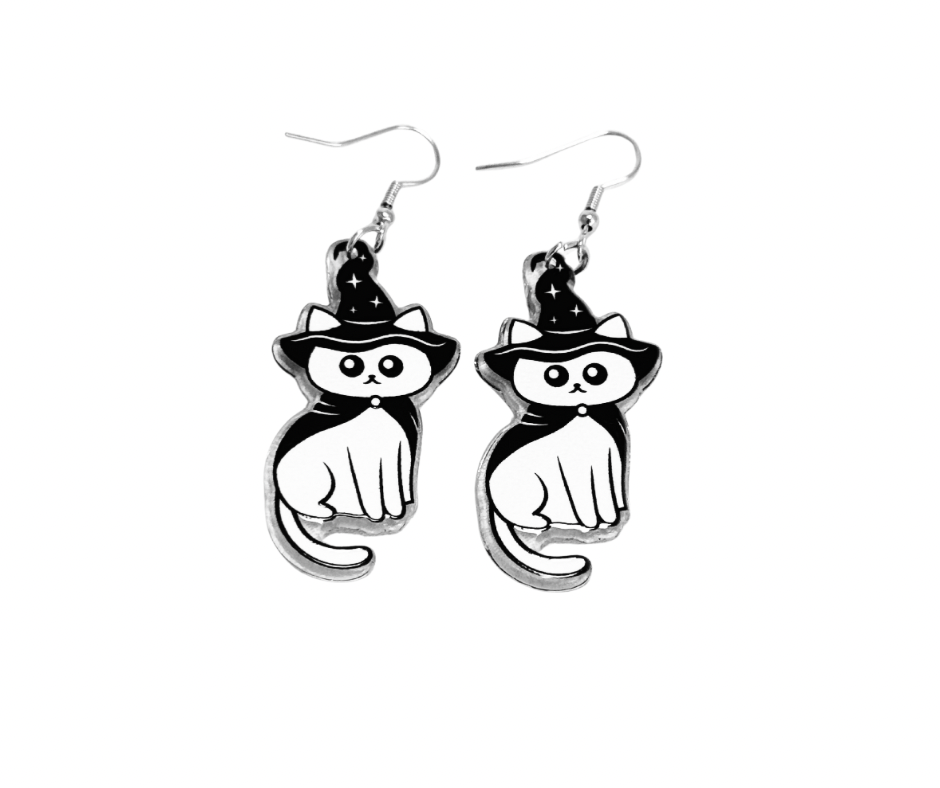 Cats in Spooky Costume Earrings
