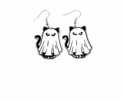 Cats in Spooky Costume Earrings