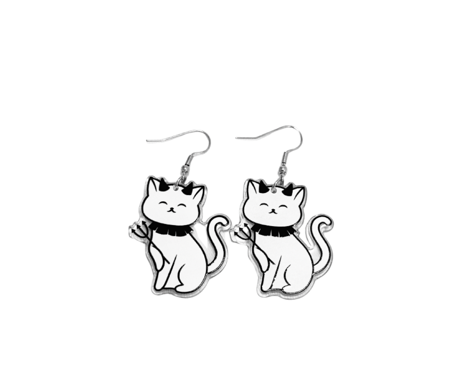 Cats in Spooky Costume Earrings