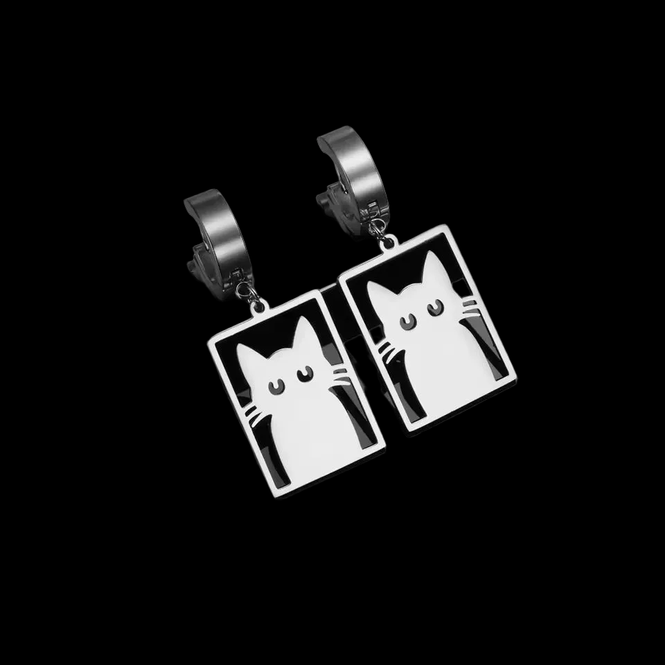 Cats in Boxes Earrings