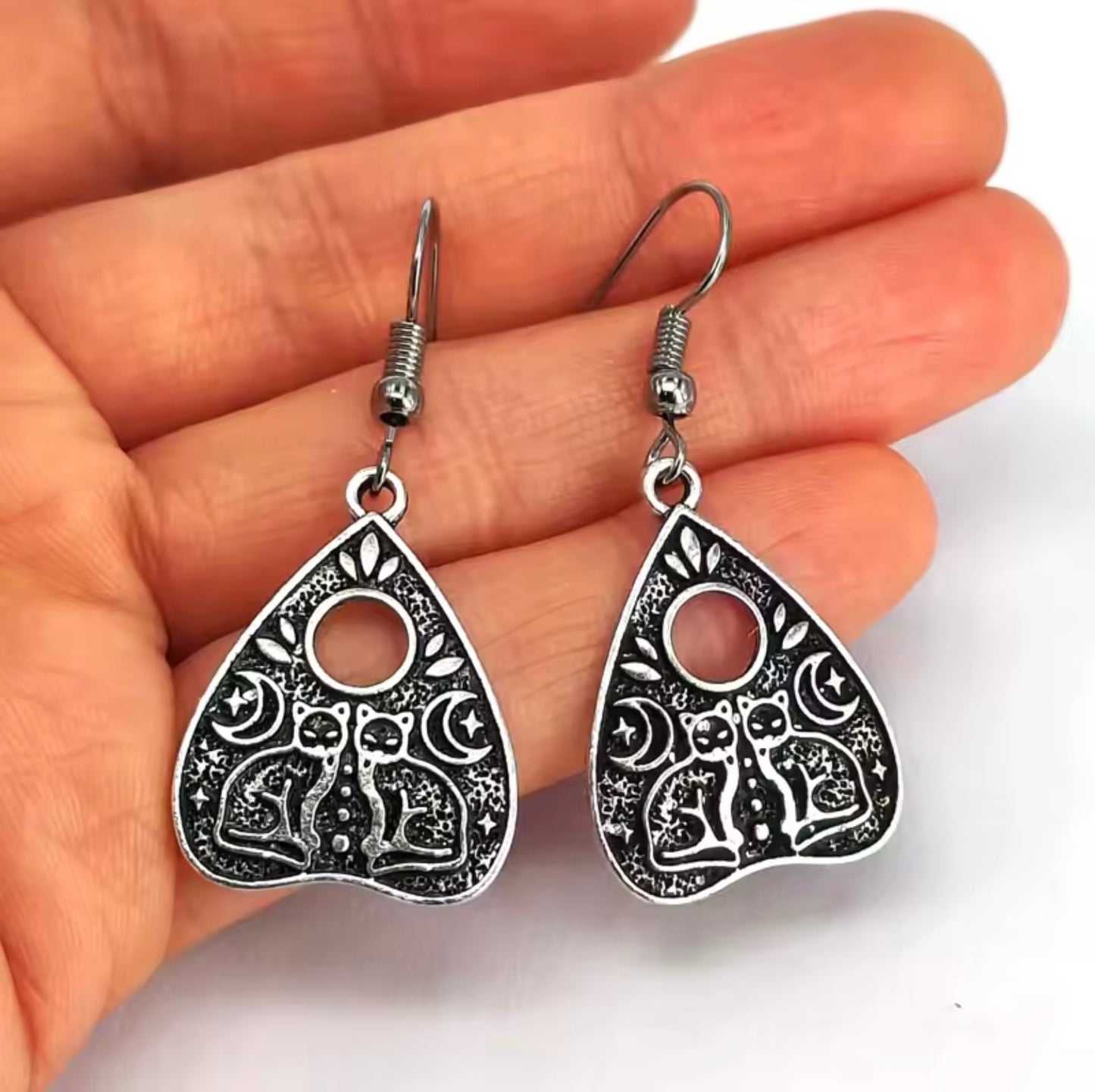 Witchy Ouija Cat Earrings